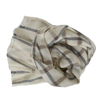 Pashmina homme en cachemire beige