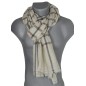 Pashmina homme en cachemire beige