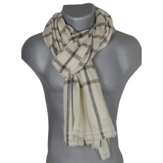 Pashmina homme en cachemire beige