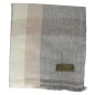 Pashmina homme en cachemire beige et gris