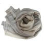 Pashmina homme en cachemire beige et gris