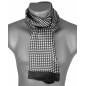 Foulard en soie homme pied poule noir