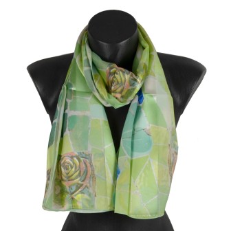 Foulard soie Gaudi - Roses