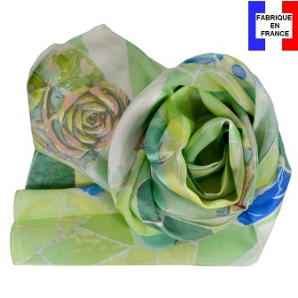 Foulard soie Gaudi - Roses