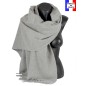 Châle en laine Iris gris clair made in France Châle en laine Iris gris clair made in France