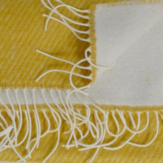 Châle mohair Koala moutarde fabriqué en France