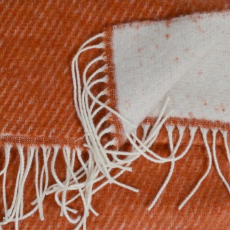 Châle mohair Koala orange fabriqué en France
