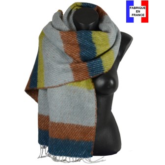 Châle mohair Kadi gris fabriqué en France