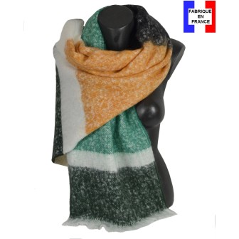Châle mohair Magique vert fabriqué en France