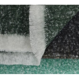 Châle mohair Magique vert fabriqué en France