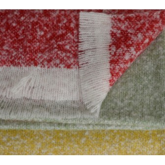 Châle mohair Magique rouge fabriqué en France