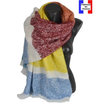 Châle mohair Magique jaune fabriqué en France