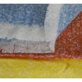 Châle mohair Magique jaune fabriqué en France