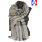Châle mohair Maestro beige vert fabriqué en France