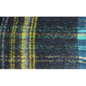 Châle mohair Maestro bleu fabriqué en France