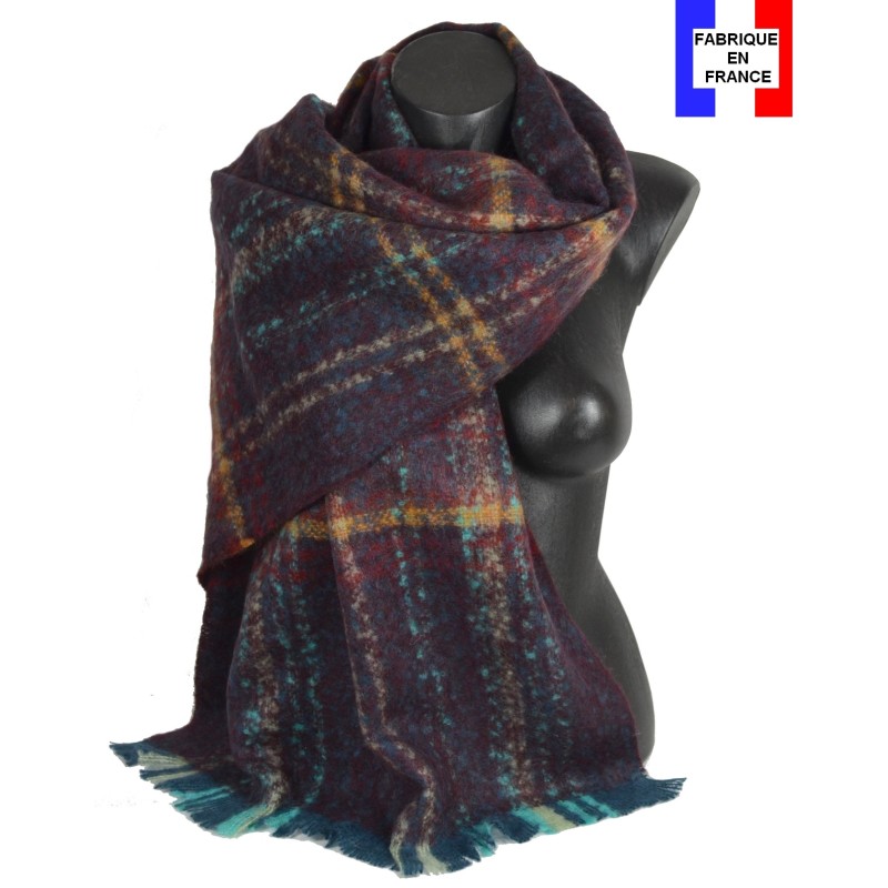 Châle mohair Maestro violet fabriqué en France