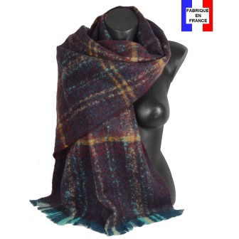 Châle mohair Maestro violet fabriqué en France