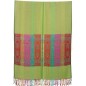 Pashmina  indien vert anis