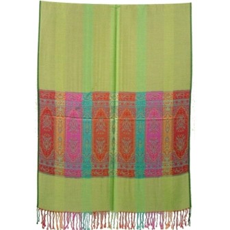 Etole style pashmina indien verte
