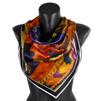 Grand carré de soie Nature Morte