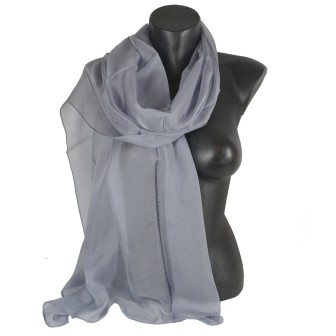 Etole crêpe de soie grise