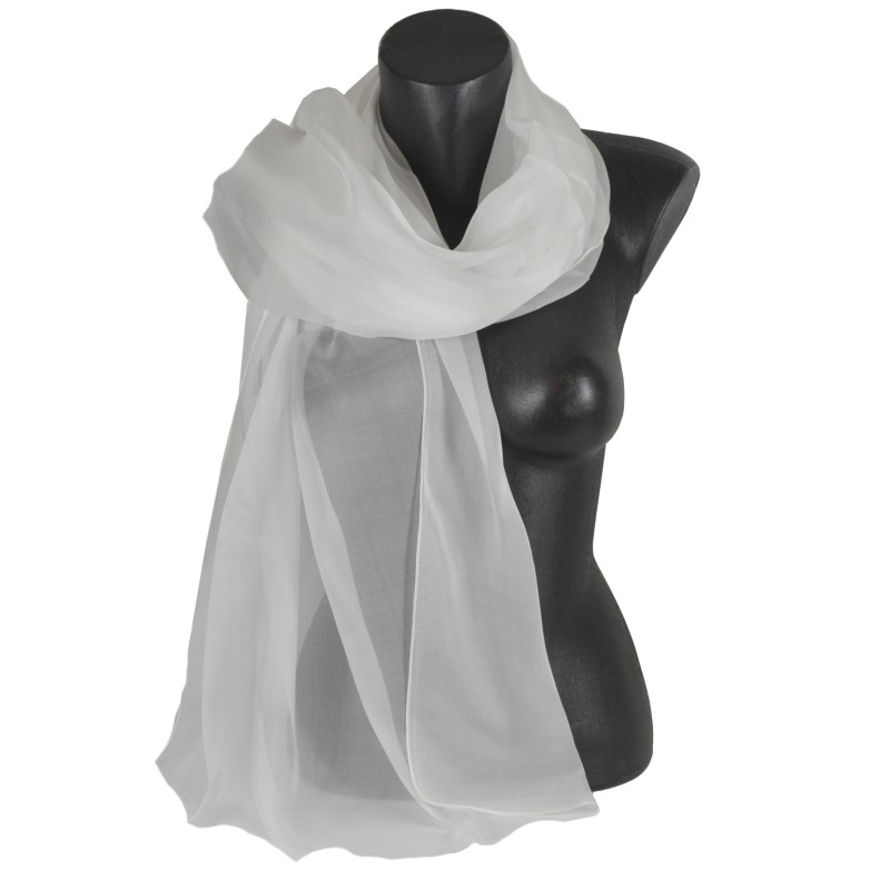 Etole crêpe de soie blanche Etole crêpe de soie blanche