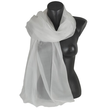 Etole crêpe de soie blanche