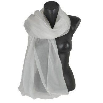 Etole crêpe de soie blanche