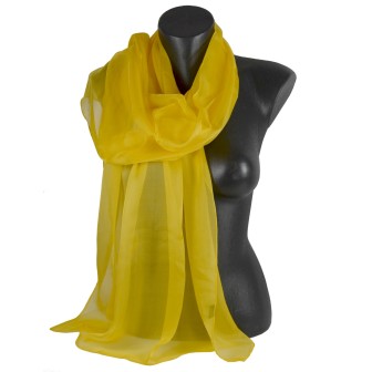 Etole crêpe de soie jaune