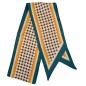 Foulard tête poignet Carré vert-orange