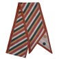 Foulard tête poignet rayures et ronds terracotta