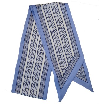 Foulard tête poignet bleu
