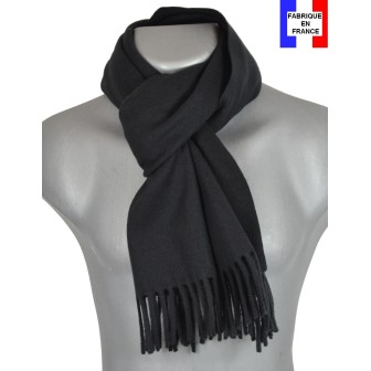 Echarpe mérinos unie noire