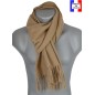 Echarpe mérinos unie beige