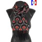 Echarpe cashcryl Ginseng rouge Made in France