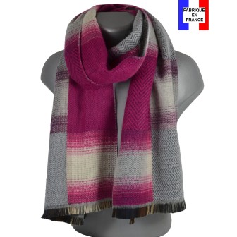 Echarpe homme Opale rose fabriquée en France