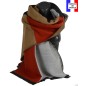 Châle Acrobate beige noir orange made in France