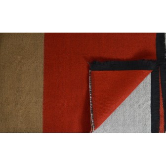 Châle Acrobate beige noir orange made in France