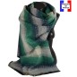 Châle mohair Onde vert made in France