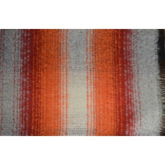 Châle mohair Onde orange made in France