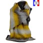Châle mohair Onde jaune made in France