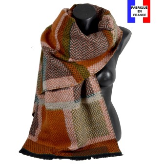 Châle Agnella orange made in France