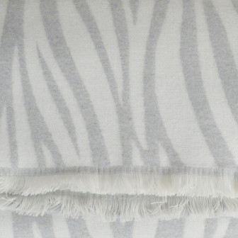 Châle mérinos Australe gris made in France