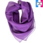 Carré mousseline violet fabriqué en France