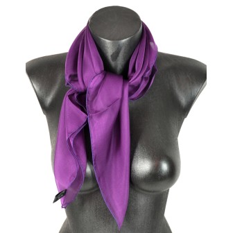 Carré mousseline violet fabriqué en France