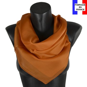 Grand carré mousseline or foncé fabriqué en France