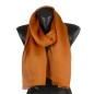 Foulard mousseline soie orange foncé fabriqué en France