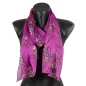 Foulard en soie Ondulation rose fabriqué en France