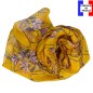 Foulard en soie Ondulation jaune fabriqué en France