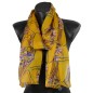 Foulard en soie Ondulation jaune fabriqué en France